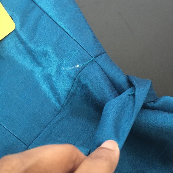 NWT Alfred Sung Women's Mosaic Dupioni Dress Size 10 Blue, Cocktail, Formal, - Picture 9 of 16